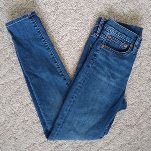 J. Crew 9" high rise toothpick jeans med wash NWOT